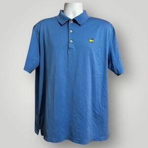 Augusta‎ National Masters Golf Polo Shirt Mens L Blue Pima Cotton Preppy